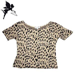 VINTAGE ST. JOHN Y2K  Leopard  Knit Top